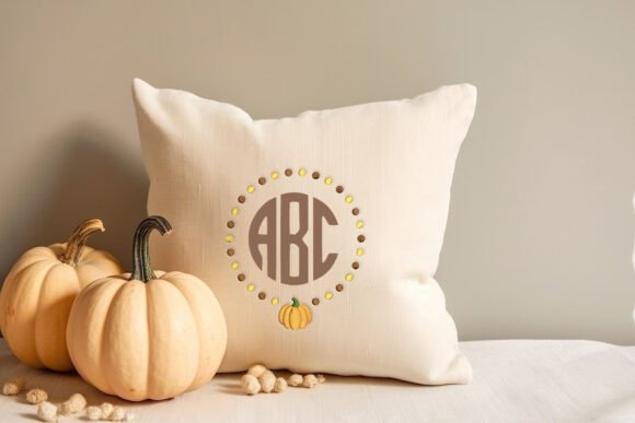 Download Pumpkin Monogram Frame Embroidery - Gram Collection
