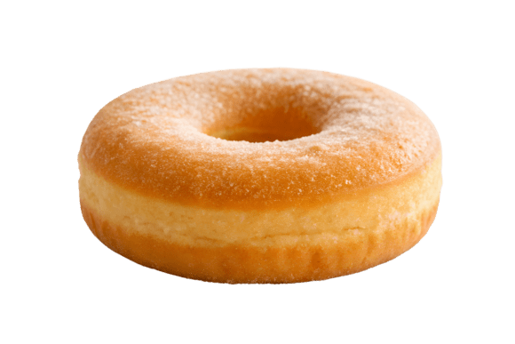Download Golden Doughnut with Powdered Sugar PNG - Sugar Collection