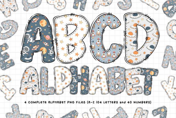 Download Rockets Astronaut Star Space Alphabet - Space Collection