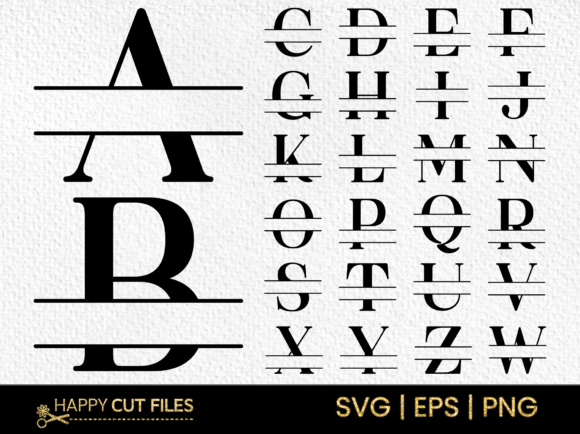 Download Monogram Svg Modern Split Font Letter - Gram Collection