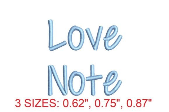 Download Love Note Embroidery Font - Love Collection