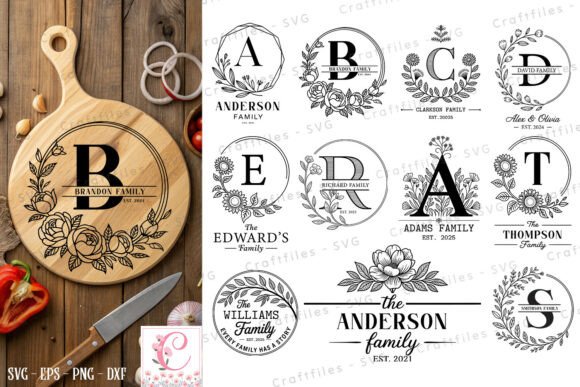 Download Personalized Floral Letter Monogram SVG - Gram Collection