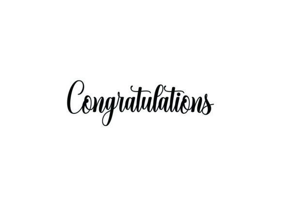 Download Black Congratulations Hand Drawn - Black Collection